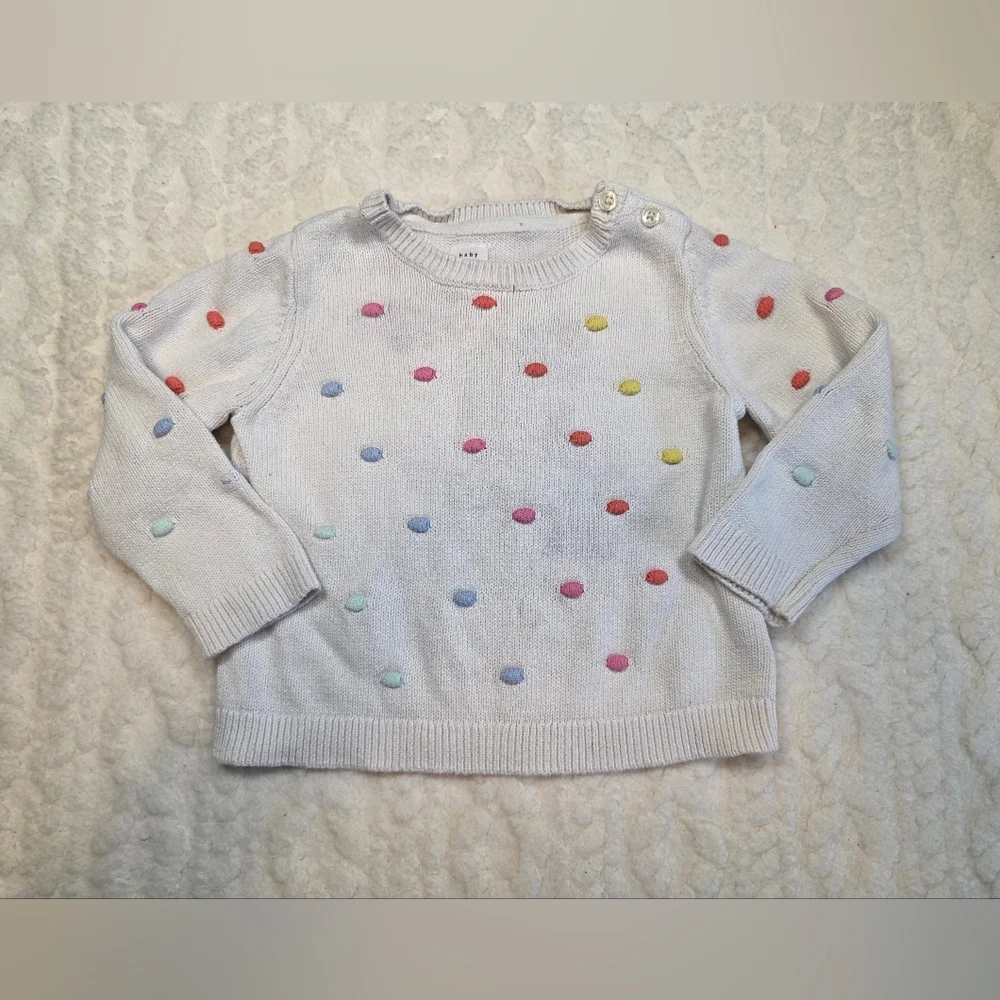 2 Gap Baby 100% Cotton Knit Sweaters 12-24M Bundle